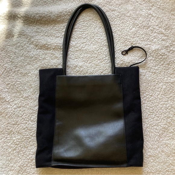 Tumi Purse Tote Leather/Nylon Vintage Zip - Picture 2 of 9